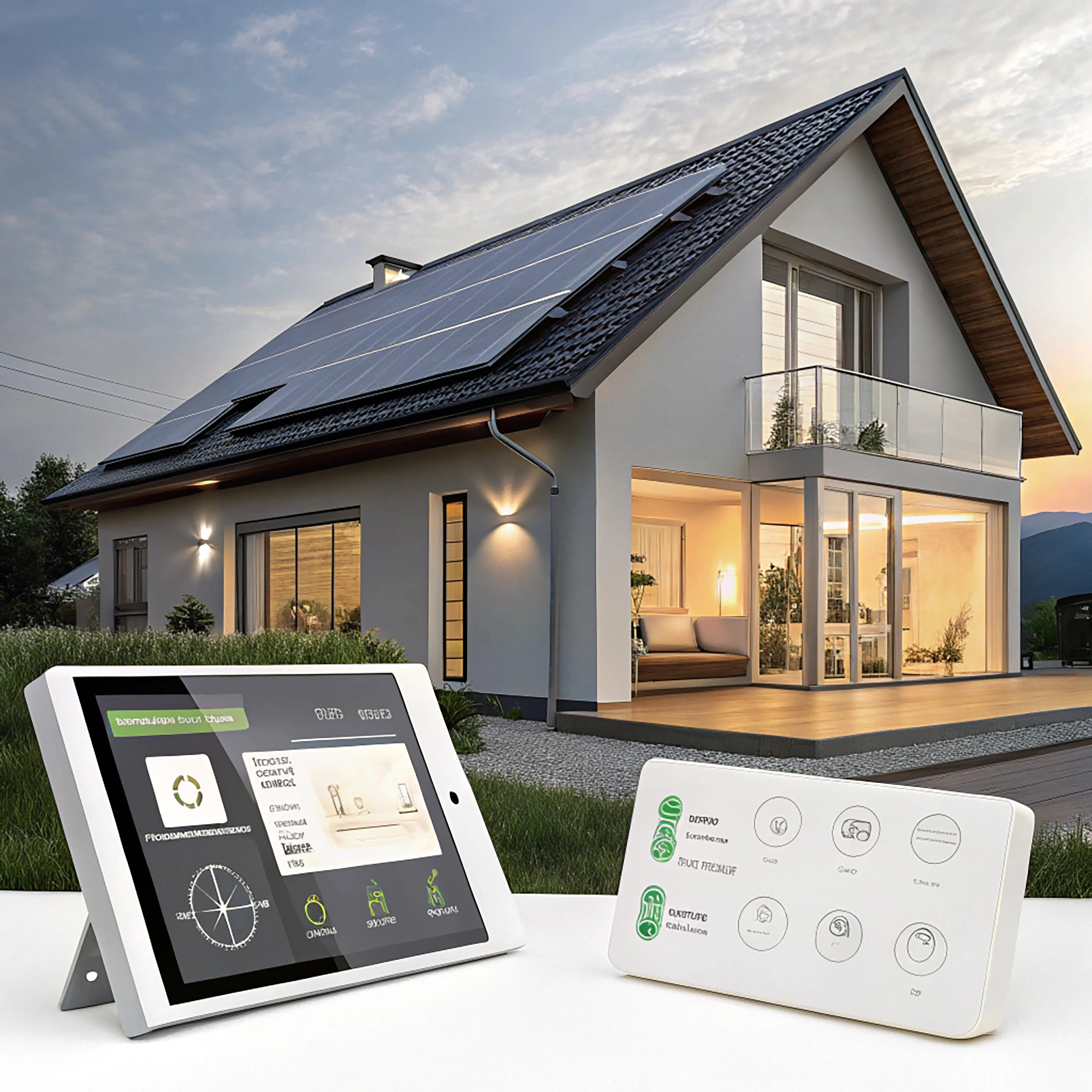 Ein Solarpanel ist an einer Wand mit einem Solarpanel installiert.