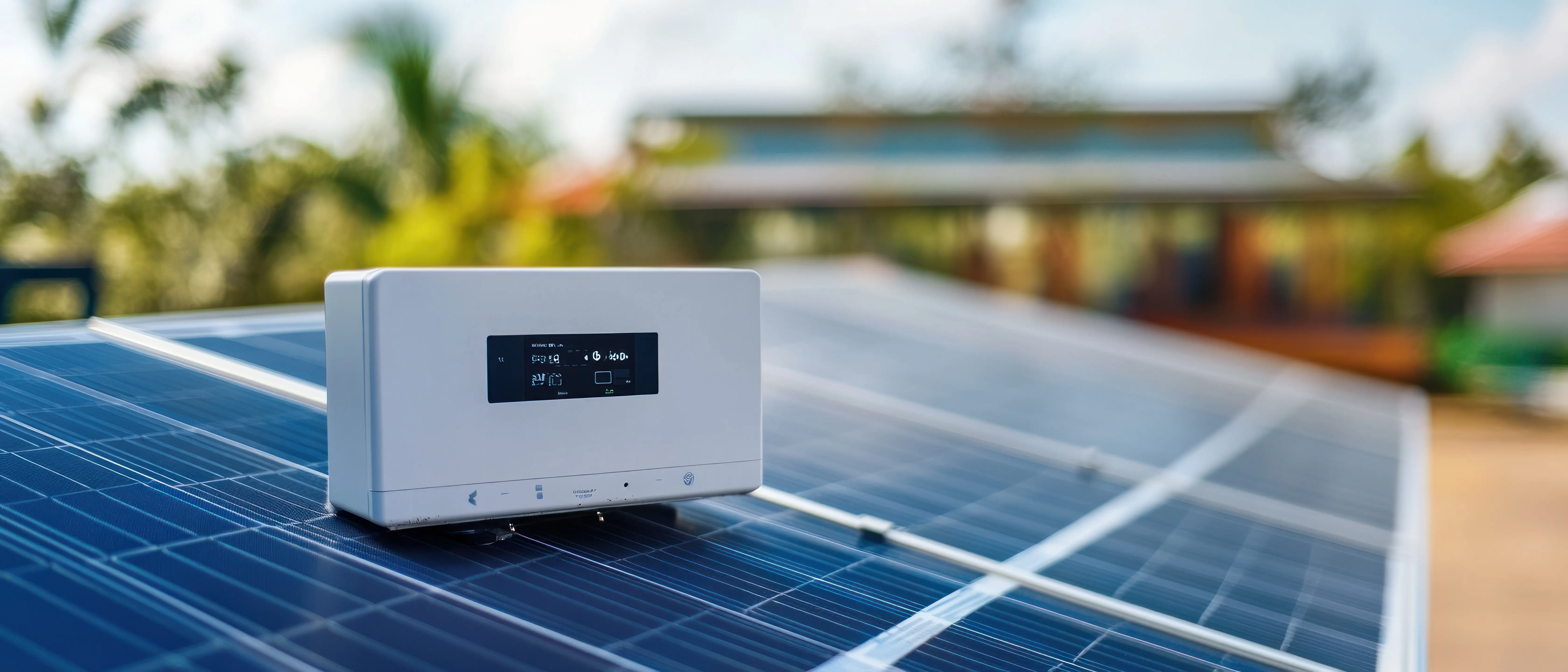 Wechselrichter für Solarmodule mit digitalem Display